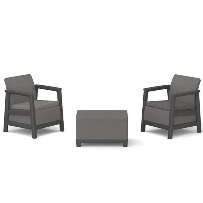 Keter baštenska garnitura Scandi linea sa box stolom grafit CU 270925