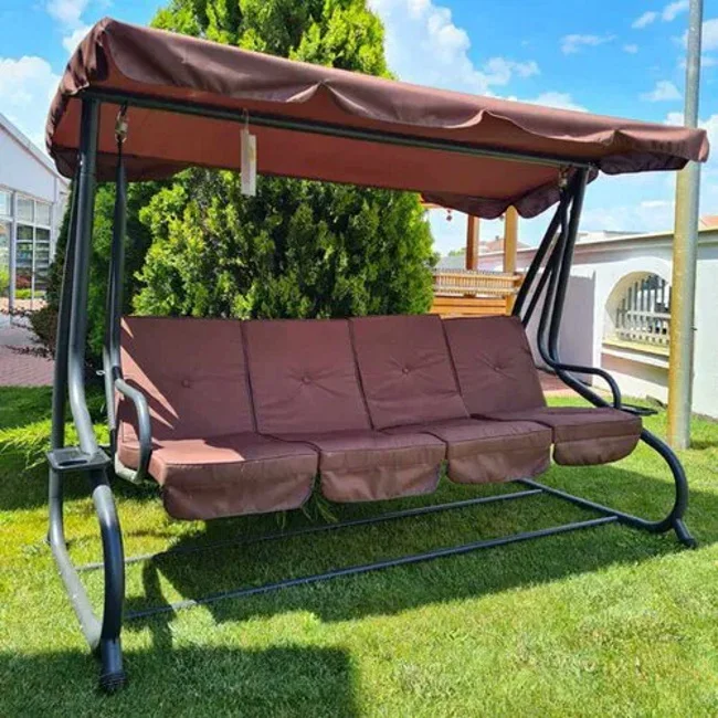 Ljuljaška četvorosed 2u1 Braon 232x120x164cm C1106B Ljuljaška četvorosed 2u1 Braon 232x120x164cm C1106B