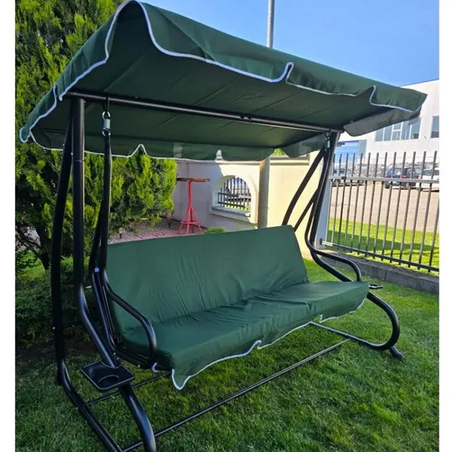 Ljuljaška trosed 200x120x164 cm zelena C1089Z