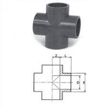 Nastavak za vodu krstasti PVC D50-3