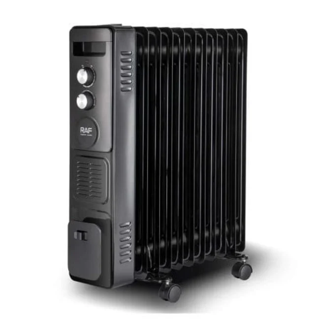 Raf uljni radijator sa ventilatorom 11 rebara 2900W crni R.1138B Raf uljni radijator sa ventilatorom 11 rebara 2900W crni R.1138B