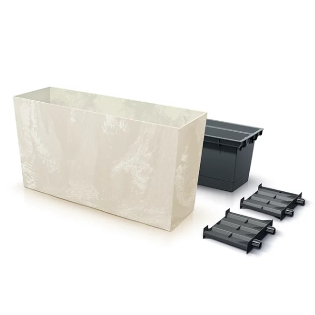 Saksija Urbi Case Middle beton effect C800ME Krem