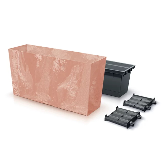 Saksija Urbi Case Middle beton effect C800ME Terakota