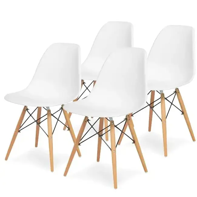 Set plastičnih trpezarijskih stolica Aurora bela 4/1 25-KS005SET