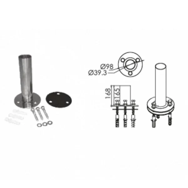 Fin Forest Adapter za flanšu za merdevine AISI 304