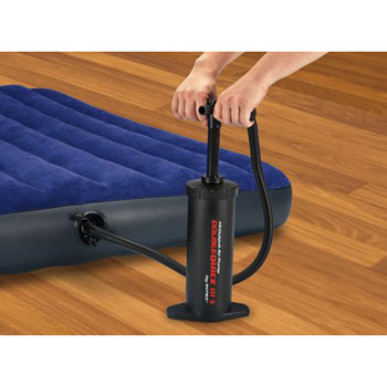 Intex vazdušni krevet na naduvavanje 99x191x22 cm + ručna pumpa Double quick 3