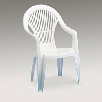 Vega baštenska stolica plastična - bela 030765
