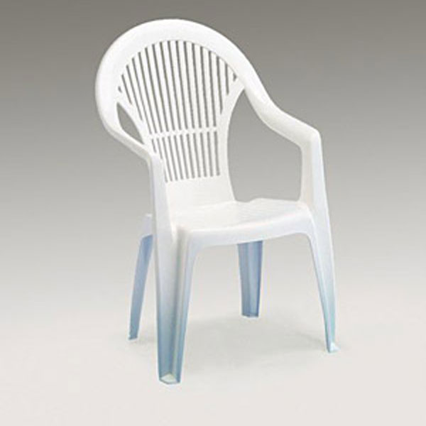 Vega baštenska stolica plastična - bela 030765-1