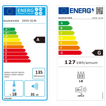  Dunavox vinski frižider potpuno ugradni  jednozonski DAVG-18.46SS.TO