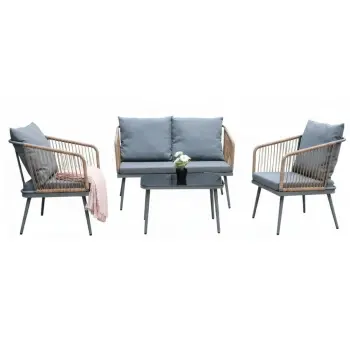 Zen Garden baštenska garnitura Bali ratan braon-1