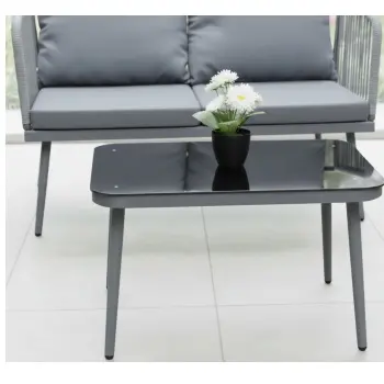 Zen Garden baštenska garnitura Bali ratan siva-3