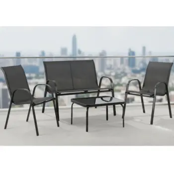 Zen Garden baštenska garnitura sa dvosedom Lagos crna