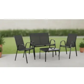 Zen Garden baštenska garnitura sa dvosedom Lagos crna-4