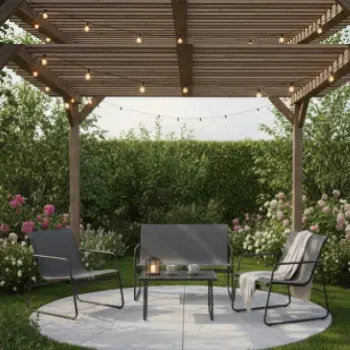 Zen Garden baštenska garnitura sa dvosedom Luna crna-1