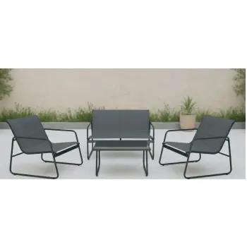 Zen Garden baštenska garnitura sa dvosedom Luna crna-4